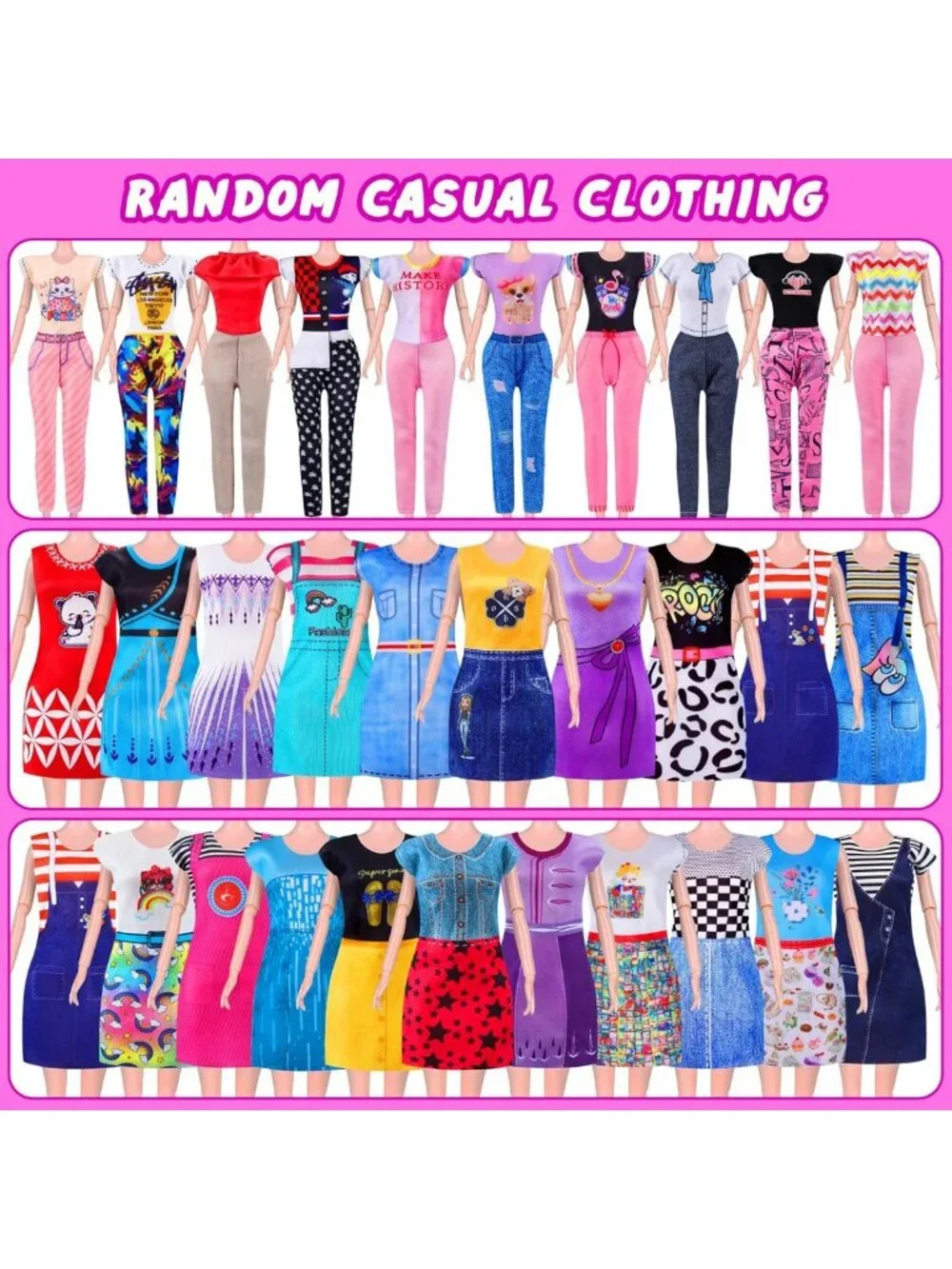 Doll Closet Playset with 342 Pcs Clothes & Accessories for Creative Play